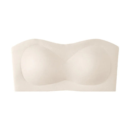 💞Dámské podprsenky bez ramínek, push-up bandeau podprsenky, neklouzavé bezkosticové podprsenky s výztuží, bezešvé pohodlné trubkové podprsenky