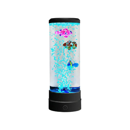 😍 LED Lampička s Bublinkami a Rybkami – 7 barev & dálkové ovládání! 🐠