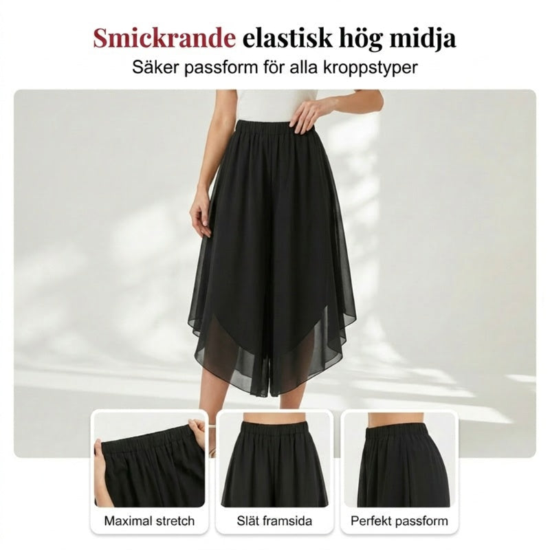🌼 Šifonové kalhoty s širokými nohavicemi – letní styl!