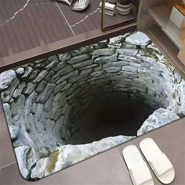 3D stereoskopická podlahová rohož z křišťálového sametu