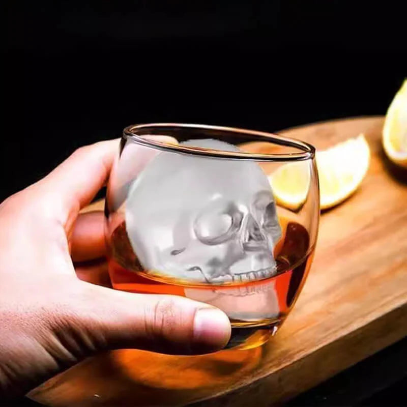 💀 🧊 Silikonová forma na kostky ledu ve tvaru lebky – vyrob si sám