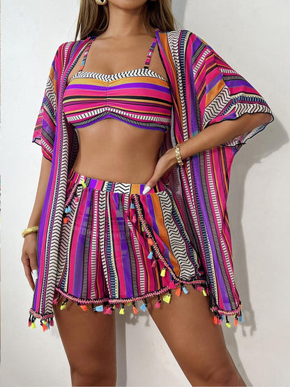 🌈 Čtyřdílné bikiny, které z vás udělají opravdovou plážovou královnu – sebevědomí a elegance na pláži! 💥👑