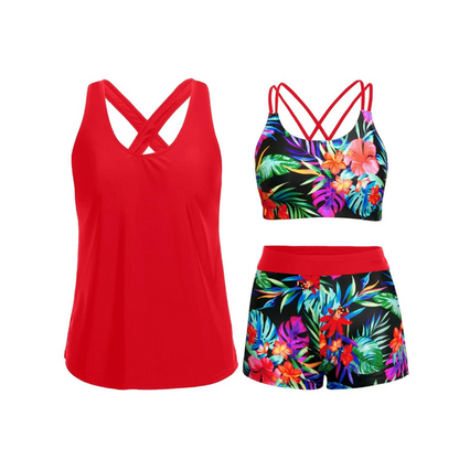 👙 Třídílné tankiny plavky s kraťasy – pohodlí a pokrytí na léto! ✨