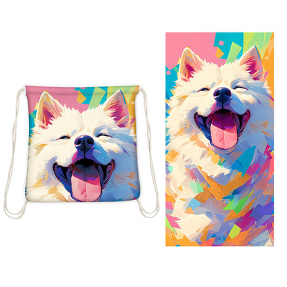 😍 Stylový 2v1 Plážový ručník + Batoh – rychleschnoucí & bez písku! 🏝️