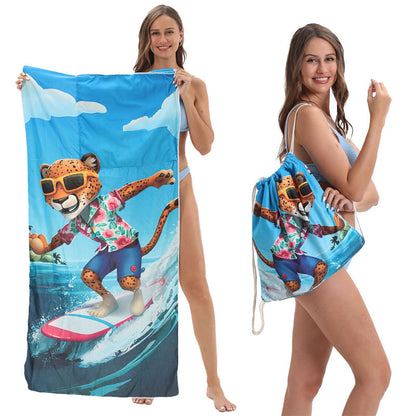 😍 Stylový 2v1 Plážový ručník + Batoh – rychleschnoucí & bez písku! 🏝️